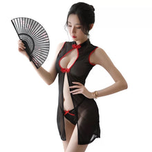 Load image into Gallery viewer, wholesale lingerie sexy hot transparent  black erotic lace sexy lingerie